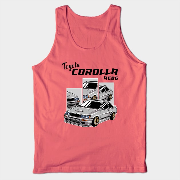 Toyota Corolla AE 86 Tank Top by mirailecs